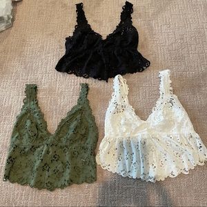 Aerie bralettes/shirts